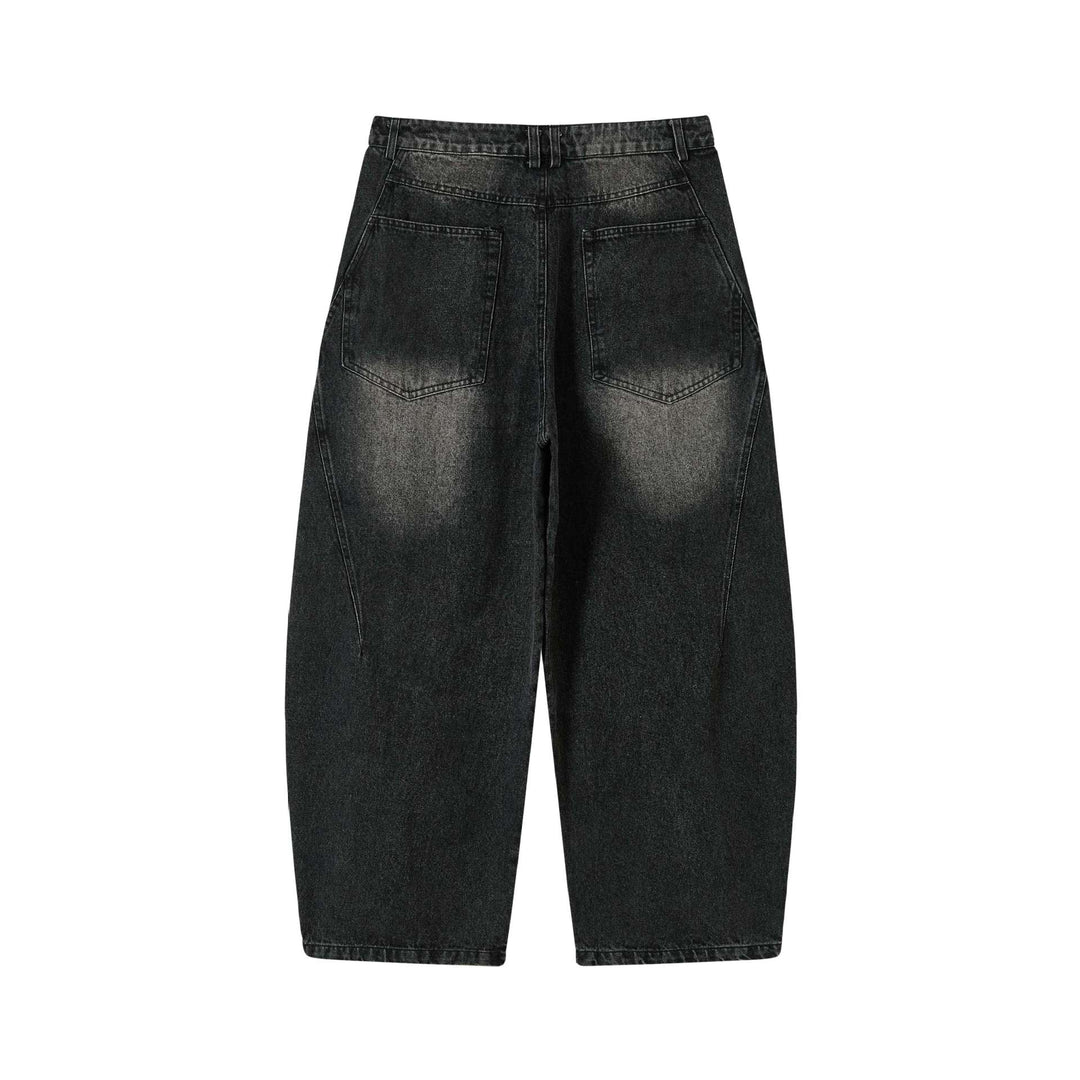 Damen Hochtaillierte Loose‑Fit Utility‑Denim‑Culotte mit abgesteppten Tascheneinsätzen Nord Taschen