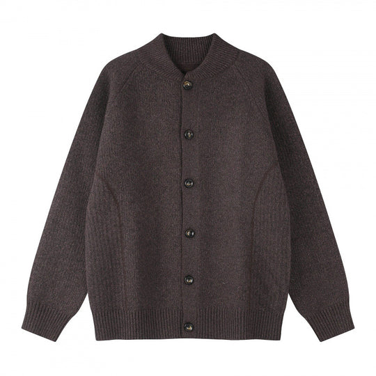 Herren Relaxter Grobstrick-Cardigan mit Raglanärmeln und Rippenabschlüssen Nord Taschen