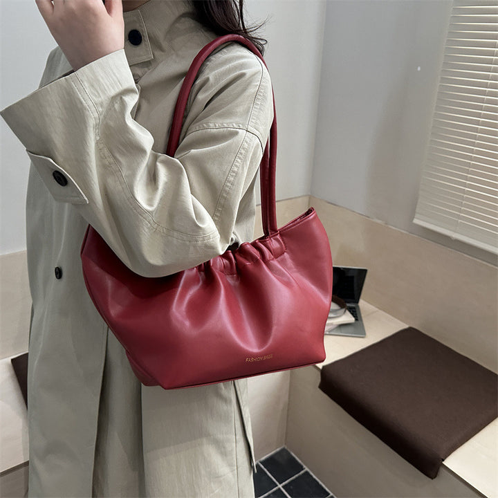 Damen elegante Handtasche mit raffiniertem Falten-Design Nord Taschen