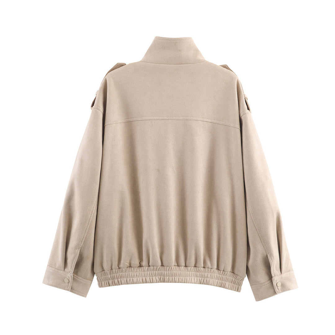 Damen Utility-Fieldjacke mit Stehkragen, Epauletten und elastischem Saum Nord Taschen