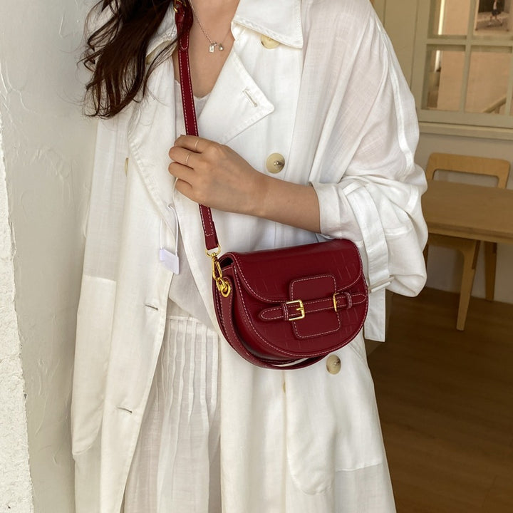 Damen Umhängetasche im modischen Krokodil-Look mit praktischem Tragegriff Nord Taschen