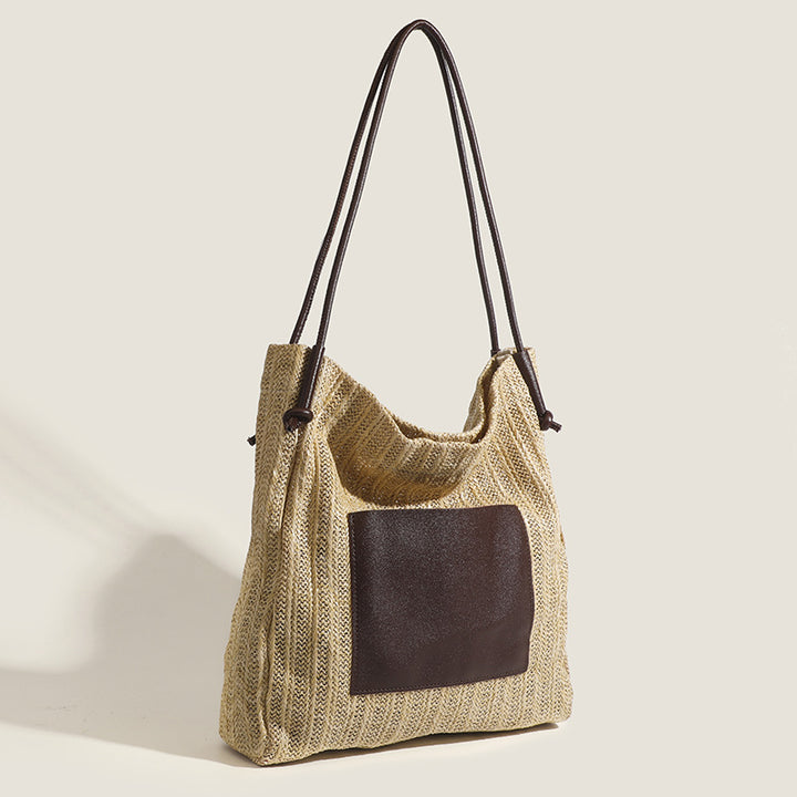 Damen Hobo-Tasche aus hochwertigem Gewebe mit schickem Lederakzent Nord Taschen
