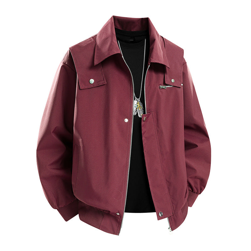 Herren Oversize-Utility-Coachjacke mit Reißverschluss, Druckknopfleiste und elastischen Bündchen Nord Taschen