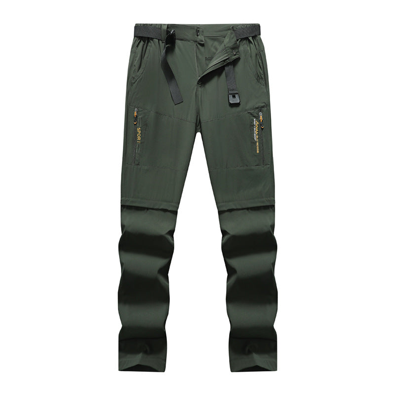 Herren Outdoor-Hose mit vorgeformten Knien, Reißverschlusstaschen und integriertem Gürtel Nord Taschen