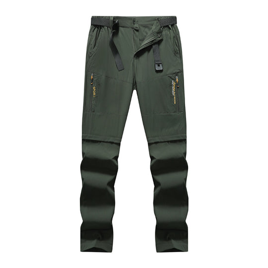 Herren Outdoor-Hose mit vorgeformten Knien, Reißverschlusstaschen und integriertem Gürtel Nord Taschen