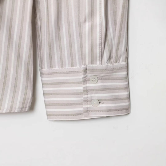 Damen Oversize-Hemdbluse mit feinem Streifenmuster und Westernpasse Nord Taschen