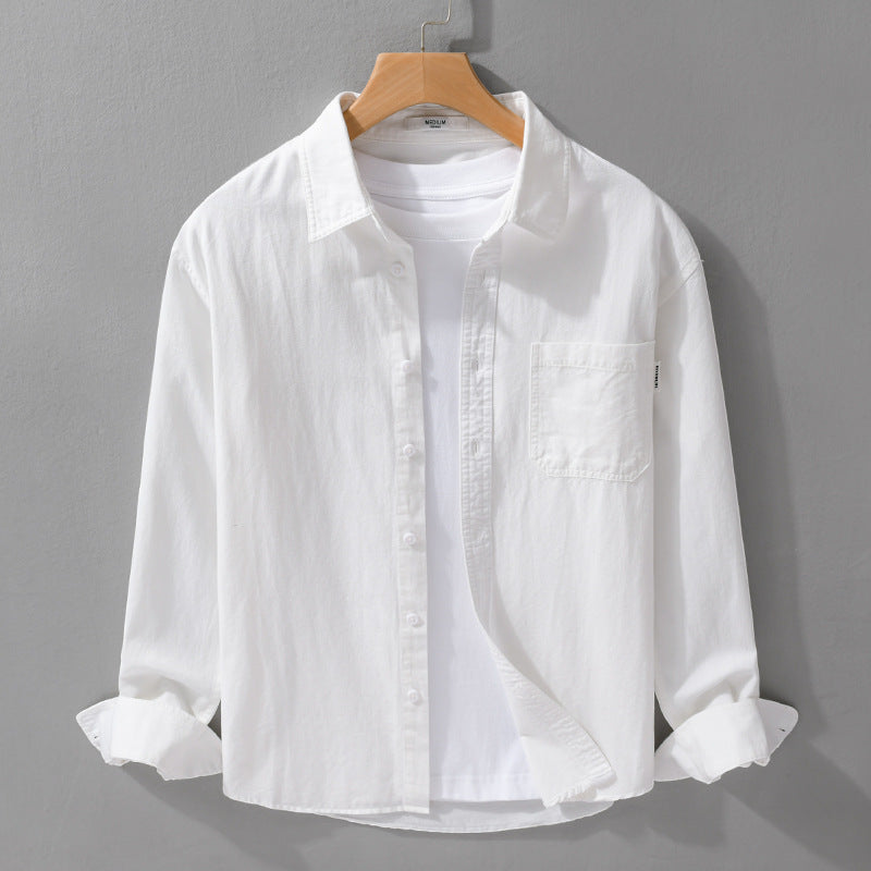 Herren Leichtes Baumwoll-Overshirt mit Brusttasche und Relaxed‑Fit Nord Taschen
