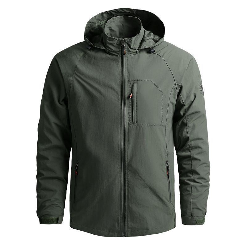 Herren  leichte wasserabweisende Softshelljacke mit Kapuze und Brusttasche Nord Taschen