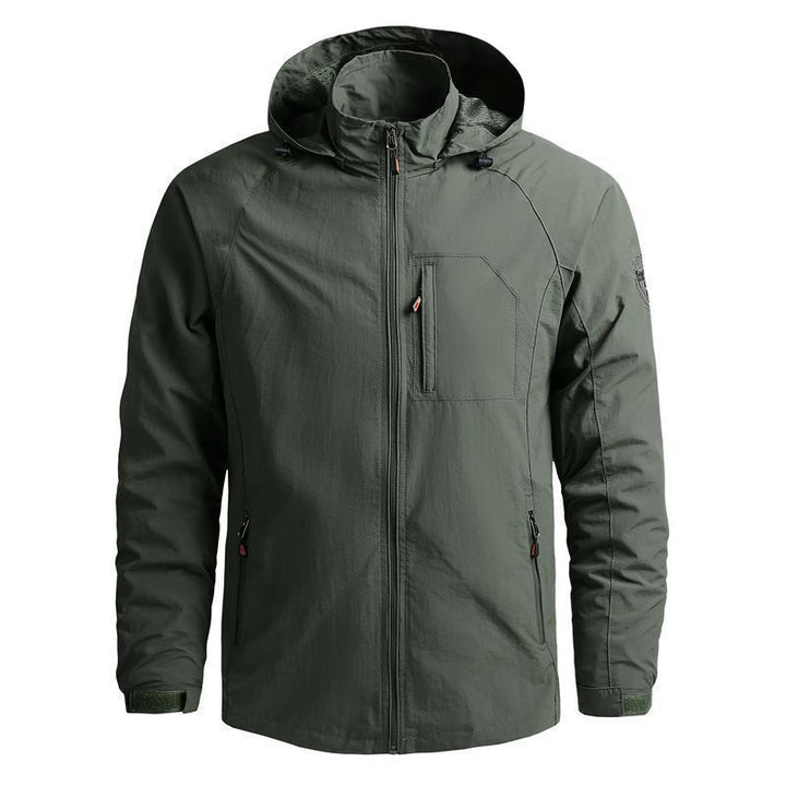 Herren  leichte wasserabweisende Softshelljacke mit Kapuze und Brusttasche Nord Taschen