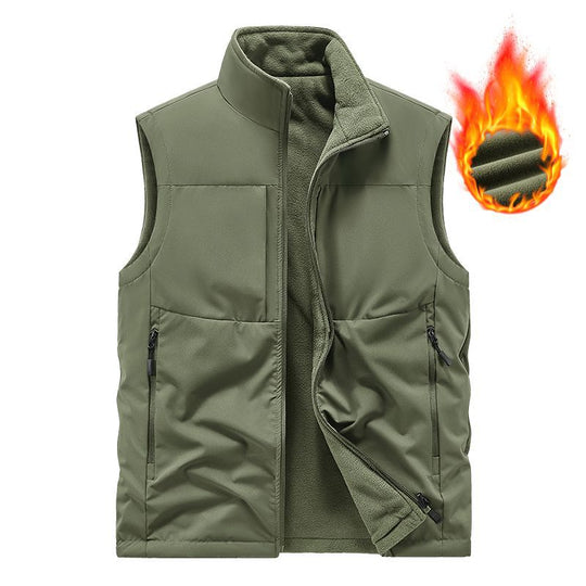 Herren Leichte technische Outdoor‑Weste mit Stehkragen, Netzfutter und Reißverschlusstaschen Nord Taschen