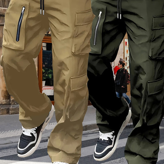 Herren Utility-Cargohose mit Reißverschlusstasche, Tunnelzugbund & Mehrfachtaschen Nord Taschen