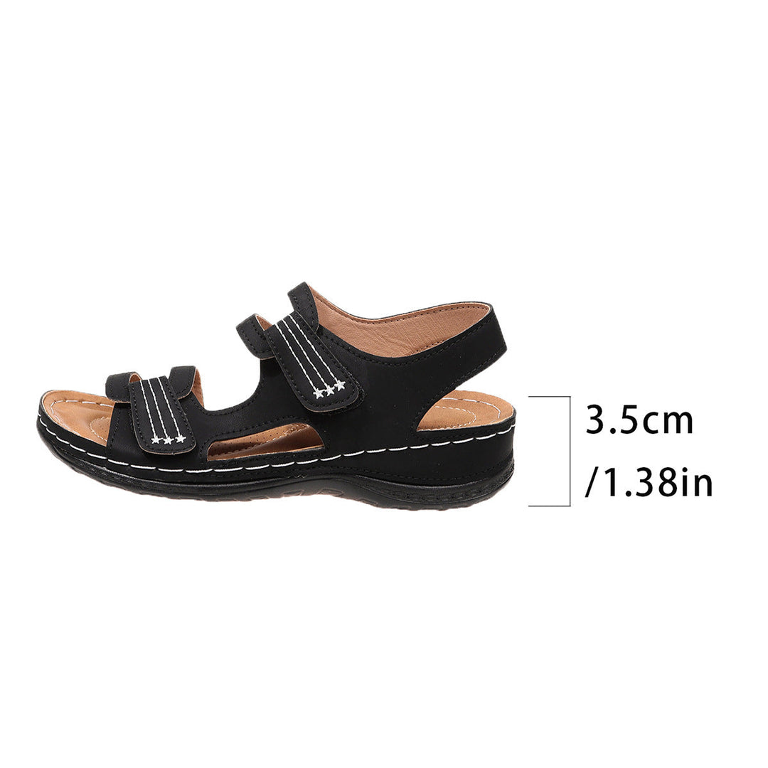 Damen bequeme Sandalen mit verstellbaren Klettverschlüssen und komfortablem Fußbett