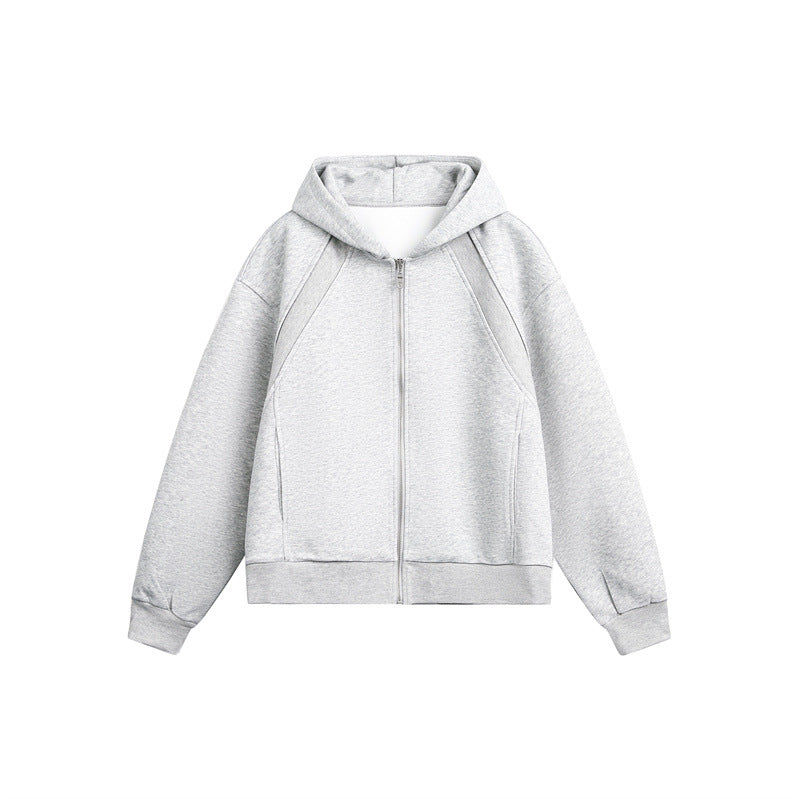 Unisex Leichte Oversize‑Kapuzen‑Sweatjacke mit durchgehendem Reißverschluss, Raglanärmeln und Eingrifftaschen Nord Taschen