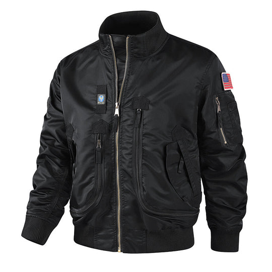 Herren Futuristische Bomberjacke Nord Taschen