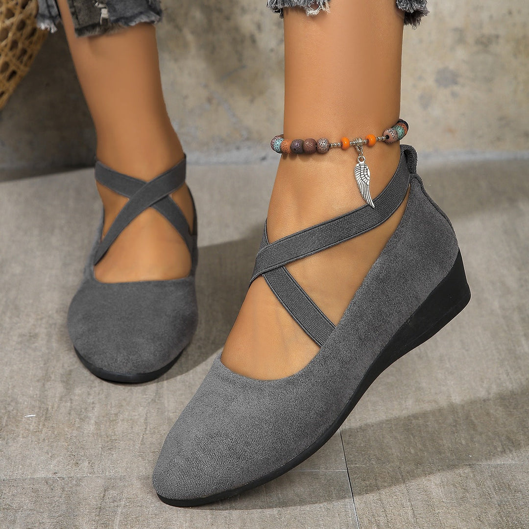 Damen modische und komfortable Ballerinas mit Glitzerelementen