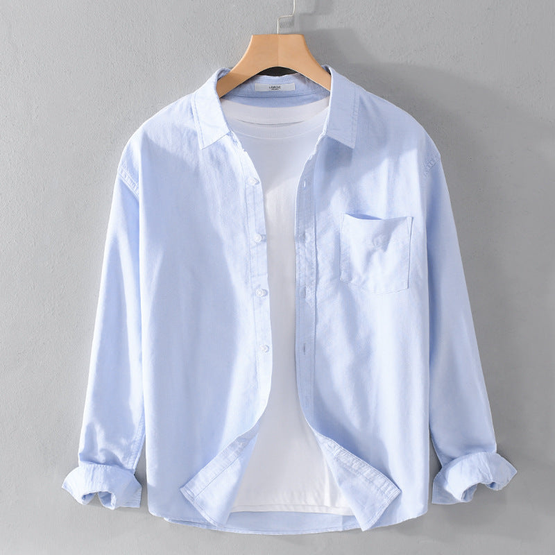 Herren Lässiges Baumwoll-Layering-Overshirt mit Kentkragen, Brusttasche und softem Twill-Finish Nord Taschen