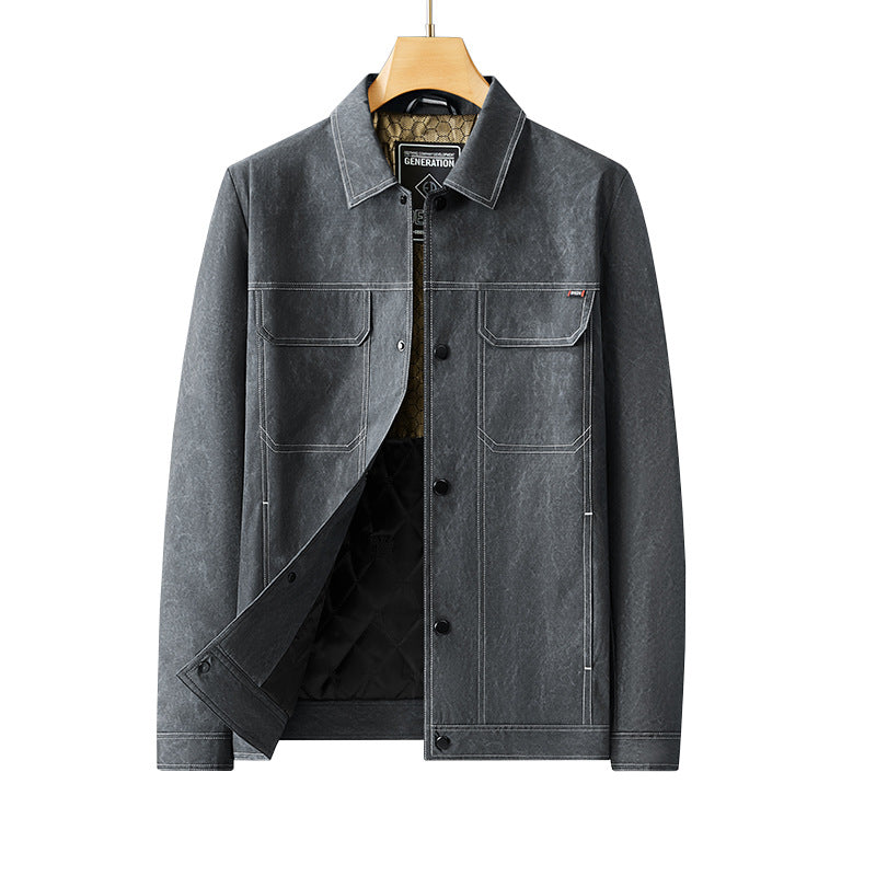 Herren Gesteppte Canvas-Arbeiterjacke mit Quilted-Innenfutter Nord Taschen