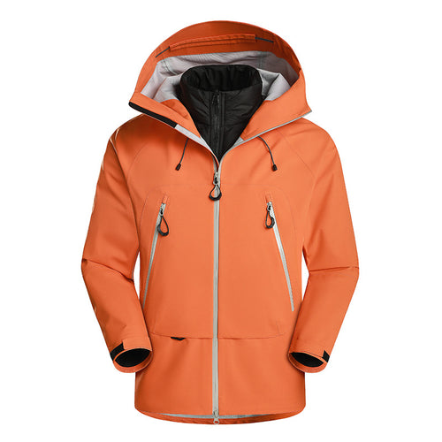 Herren wasserdichte Softshell-Jacke mit herausnehmbarer Stepp-Innenjacke Nord Taschen