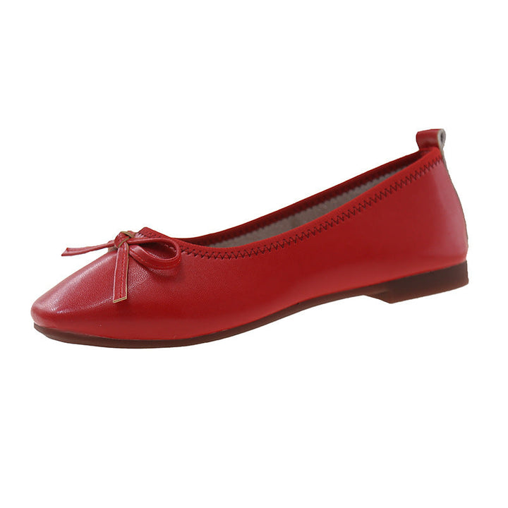 Damen Bequeme Ballerinas mit zartem Schleifen-Detail