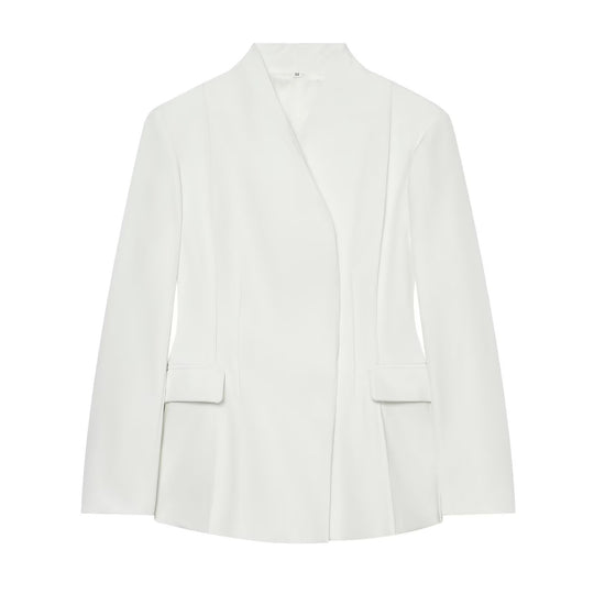 Damen Elegantes zweiteiliges Anzugset mit kastenlosem Blazer und High‑Waist Weitbein‑Hose Nord Taschen