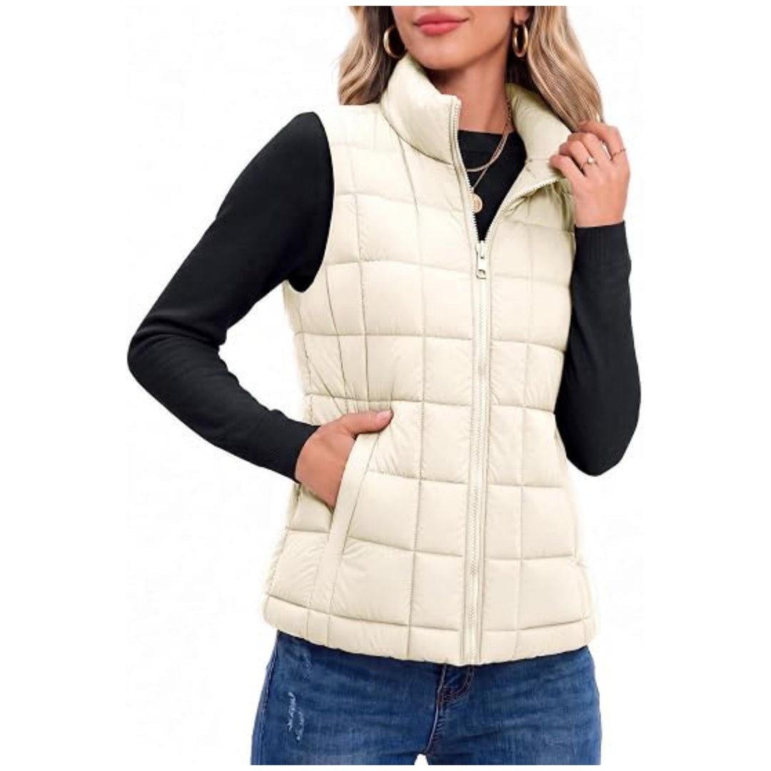 Damen Steppweste mit hohem Stehkragen und Reißverschluss Nord Taschen