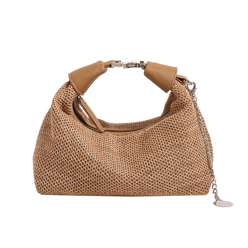 Damen Hobo-Tasche mit raffiniertem Flechtmuster und elegantem Kettenhandgriff Nord Taschen