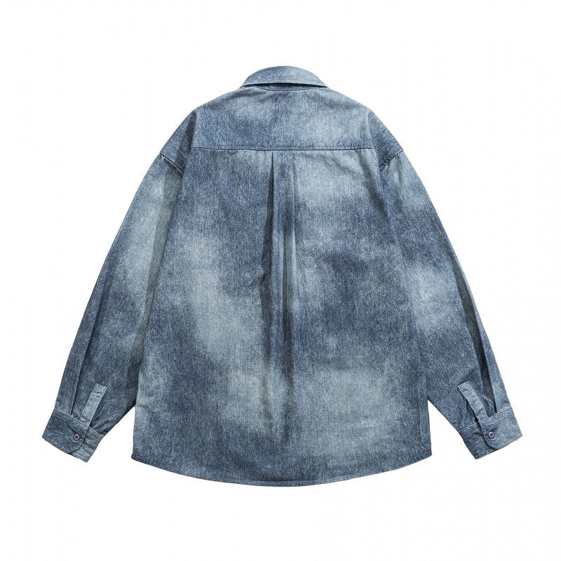 Unisex Oversize-Baumwollhemd mit Washed-Effekt und aufgesetzter Brusttasche Nord Taschen