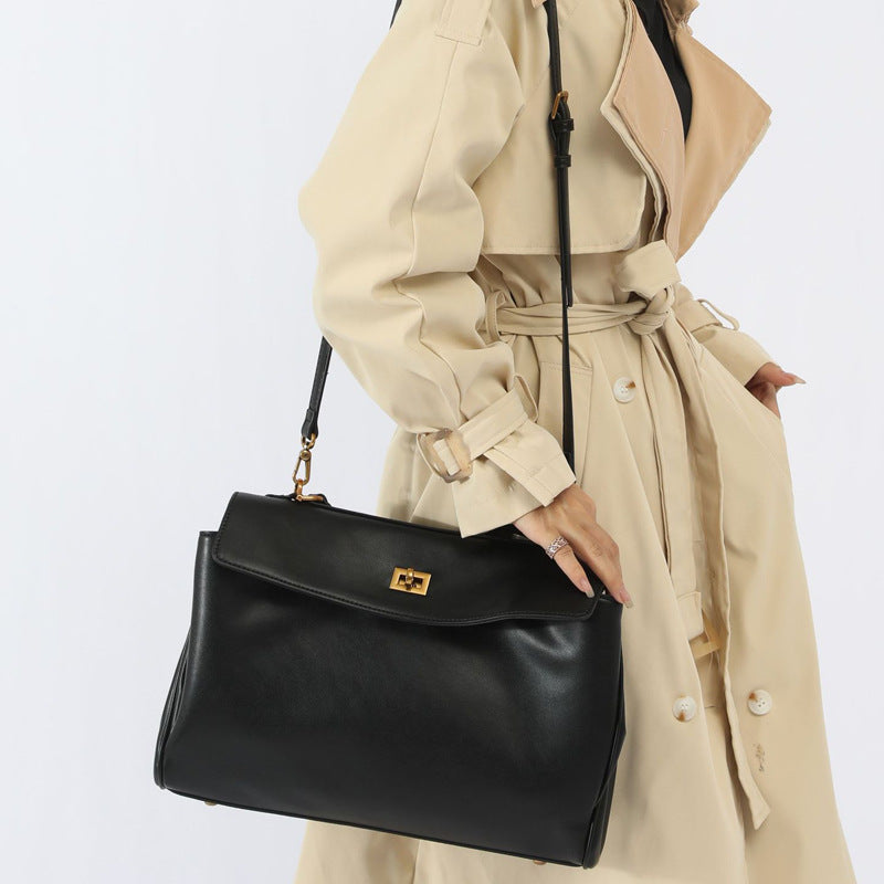 Damen Handtasche mit elegantem Klappenverschluss und abnehmbarem Schulterriemen Nord Taschen