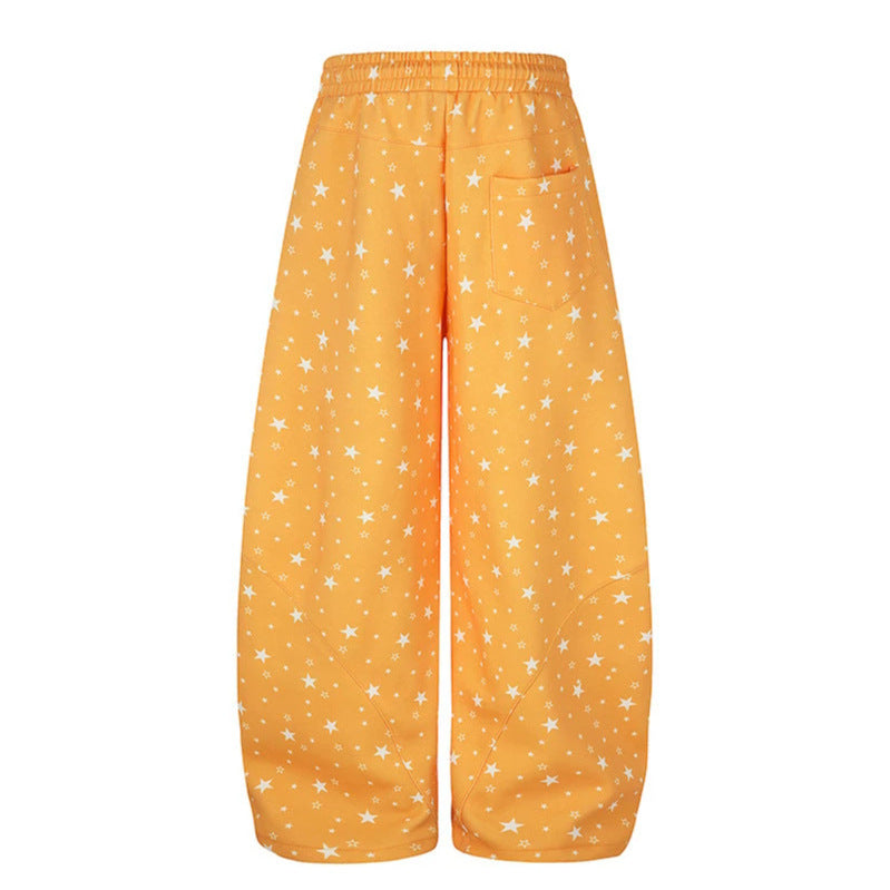 Damen Weite Palazzo-Loungehose mit Komfortbund, Tunnelzug und verstellbarem Saum Nord Taschen