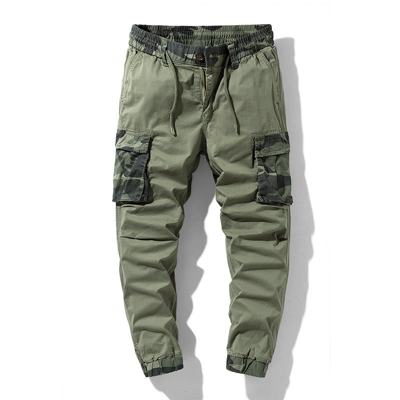 Herren Outdoor‑Cargohose im Joggerstil mit Camouflage‑Kontrast, ergonomischen Knieabnähern und elastischem Komfortbund Nord Taschen
