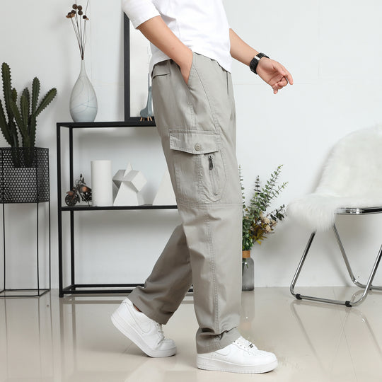 Herren Relaxed-Fit Cargohose im Utility-Design mit Kniepaneelen & Klappentaschen Nord Taschen