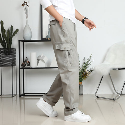 Herren Relaxed-Fit Cargohose im Utility-Design mit Kniepaneelen & Klappentaschen Nord Taschen