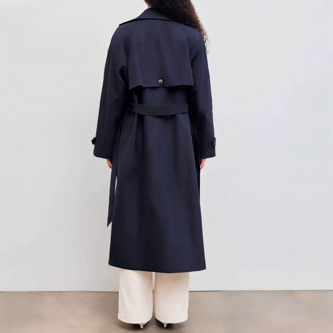 Damen Modischer Trenchcoat mit breitem Kragen Nord Taschen