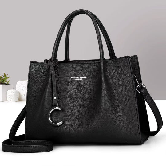 Damen Handtasche aus strukturiertem Kunstleder mit abnehmbarer Schulterriemen Nord Taschen
