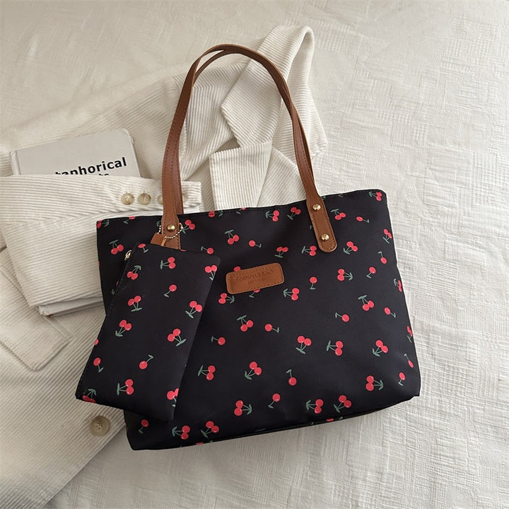 Damen praktische Handtasche mit Kirschmotiv Nord Taschen