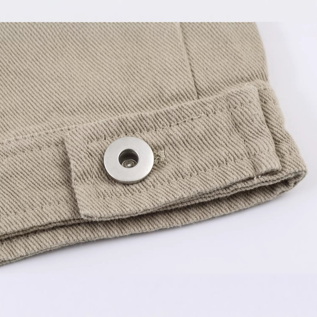 Damen Kurzblouson im Worker‑Look mit Cordkragen und Reißverschlusstasche Nord Taschen