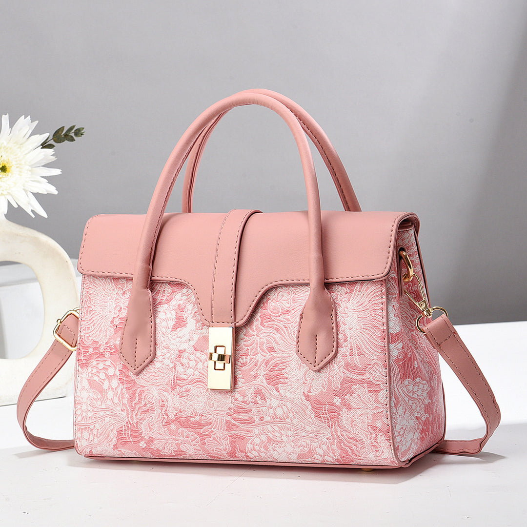 Damen elegante Handtasche mit kunstvollem floralen Design Nord Taschen