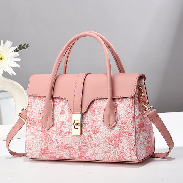 Damen elegante Handtasche mit kunstvollem floralen Design Nord Taschen