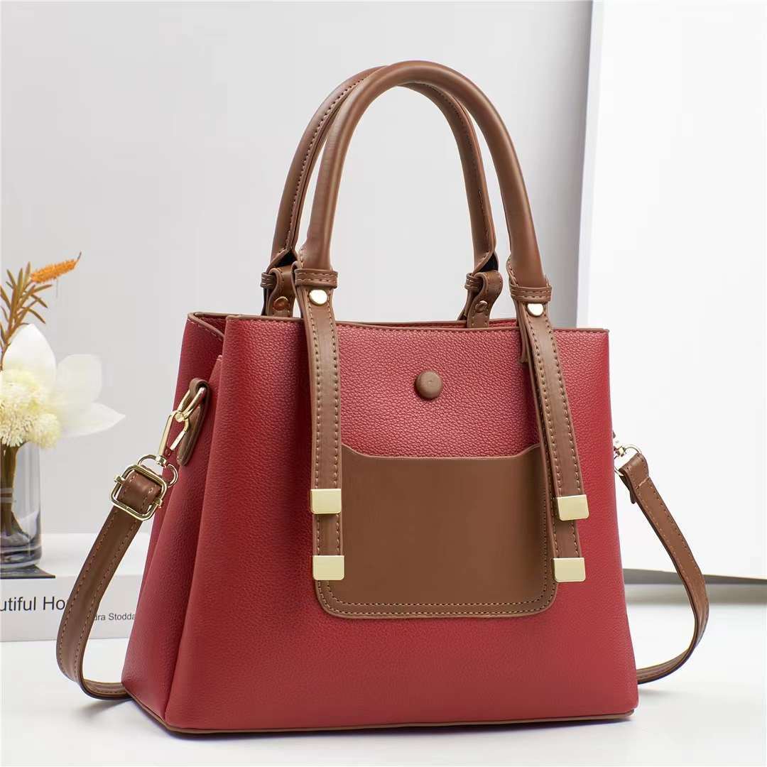 Damen elegante Handtasche mit abnehmbarem Schultergurt und praktischem Frontfach Nord Taschen