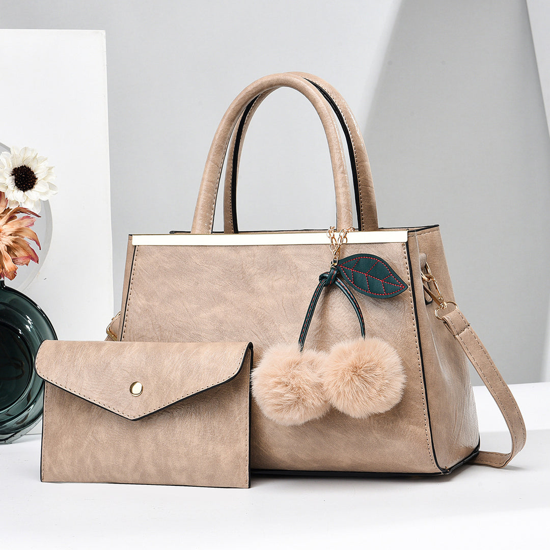 Damen elegante Henkeltasche mit abnehmbarem Geldbeutel und modischen Details Nord Taschen