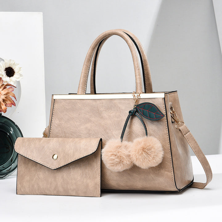 Damen elegante Henkeltasche mit abnehmbarem Geldbeutel und modischen Details Nord Taschen