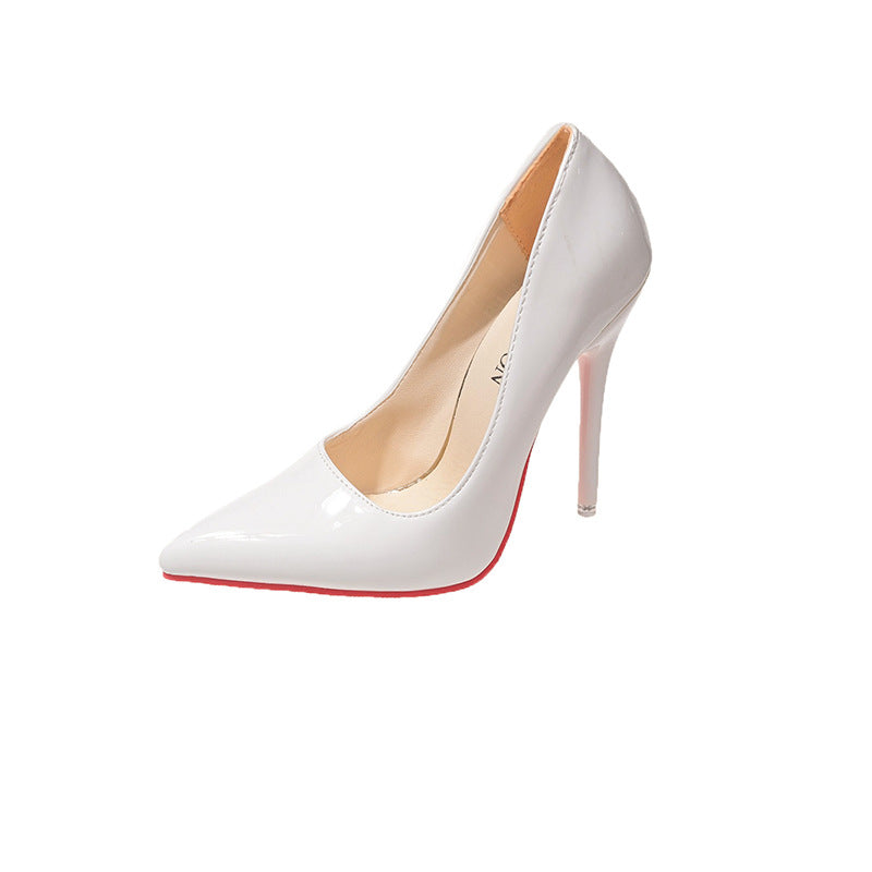 Damen Klassische High Heels mit spitz zulaufendem Design und hochglänzender Oberfläche