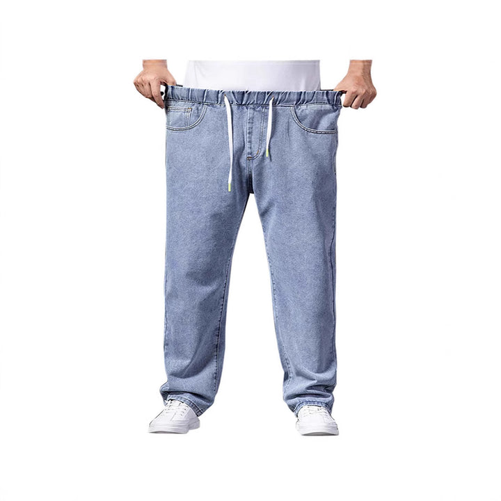 Herren weitenverstellbare Denim Jogginghose mit elastischem Bund und Kordelzug Nord Taschen