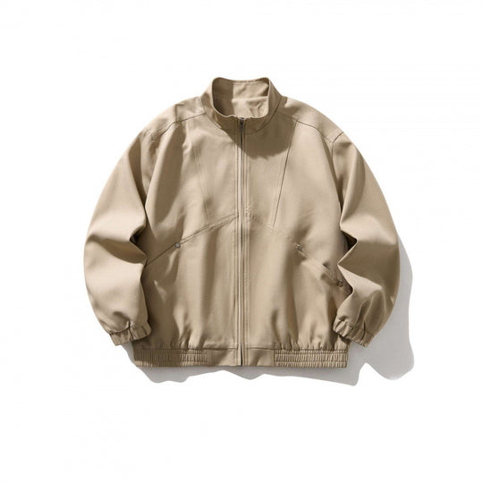 Unisex Leichte Oversize-Zipjacke im Bomberstil mit Stehkragen und elastischem Saum Nord Taschen