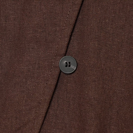 Damen Leichte asymmetrische Blusenjacke mit diagonaler Knopfleiste Nord Taschen