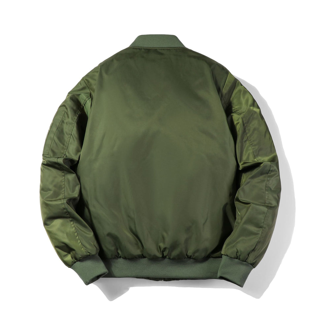 Herren Bomberjacke im Fliegerlook mit kontrastierender Innenfütterung, Ärmel‑Utilitytasche und elastischen Rippbündchen Nord Taschen