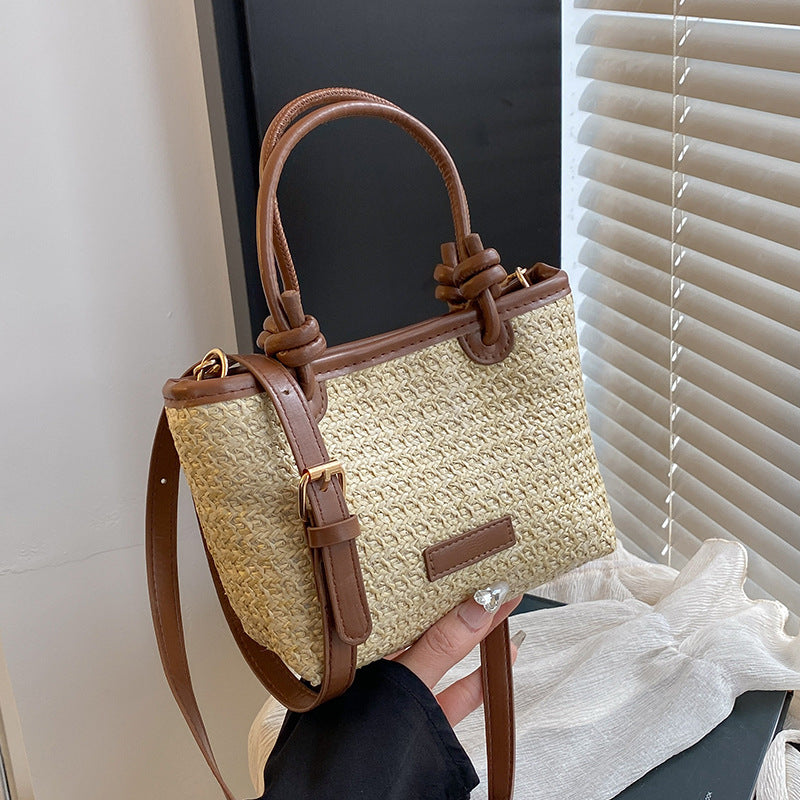 Damen Handtasche mit geflochtenem Design und abnehmbaren Schulterriemen Nord Taschen