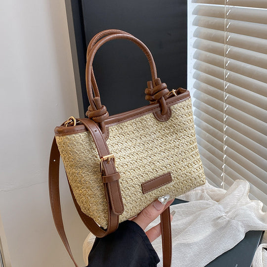 Damen Handtasche mit geflochtenem Design und abnehmbaren Schulterriemen Nord Taschen
