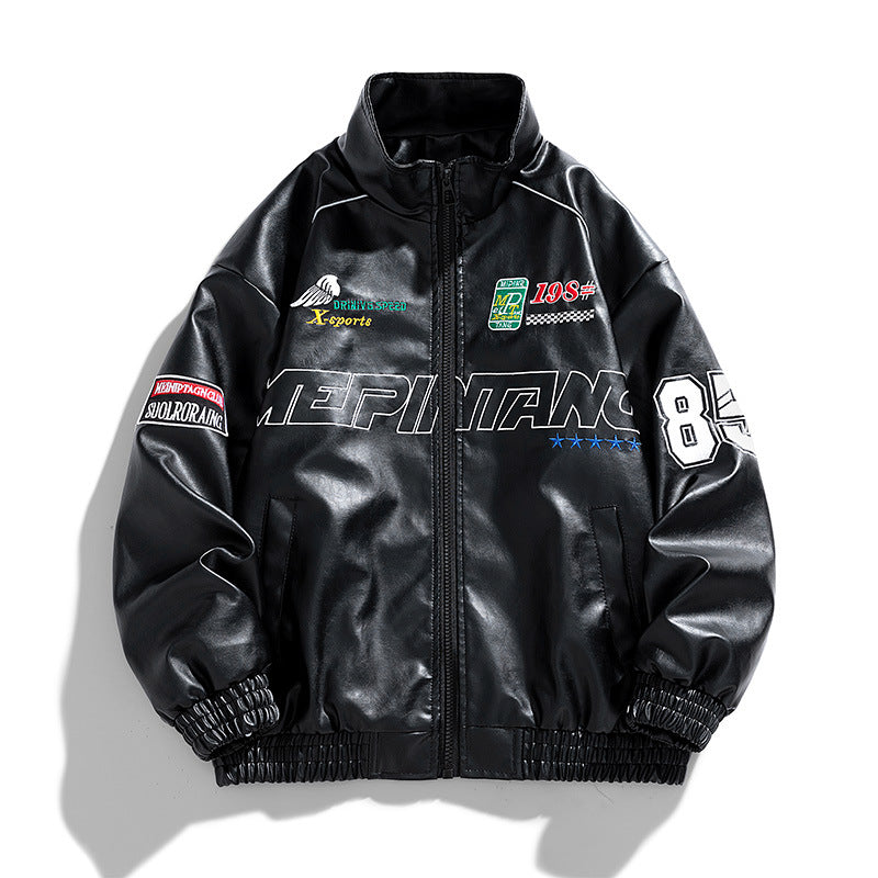 Herren Rennsport-inspirierte Zipjacke im Bomberstil Nord Taschen