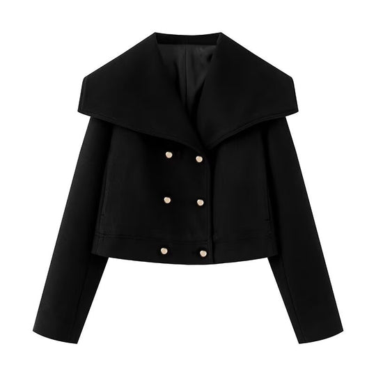 Damen Kurzjacke mit großem Matrosenkragen und zweireihiger Knopfleiste Nord Taschen